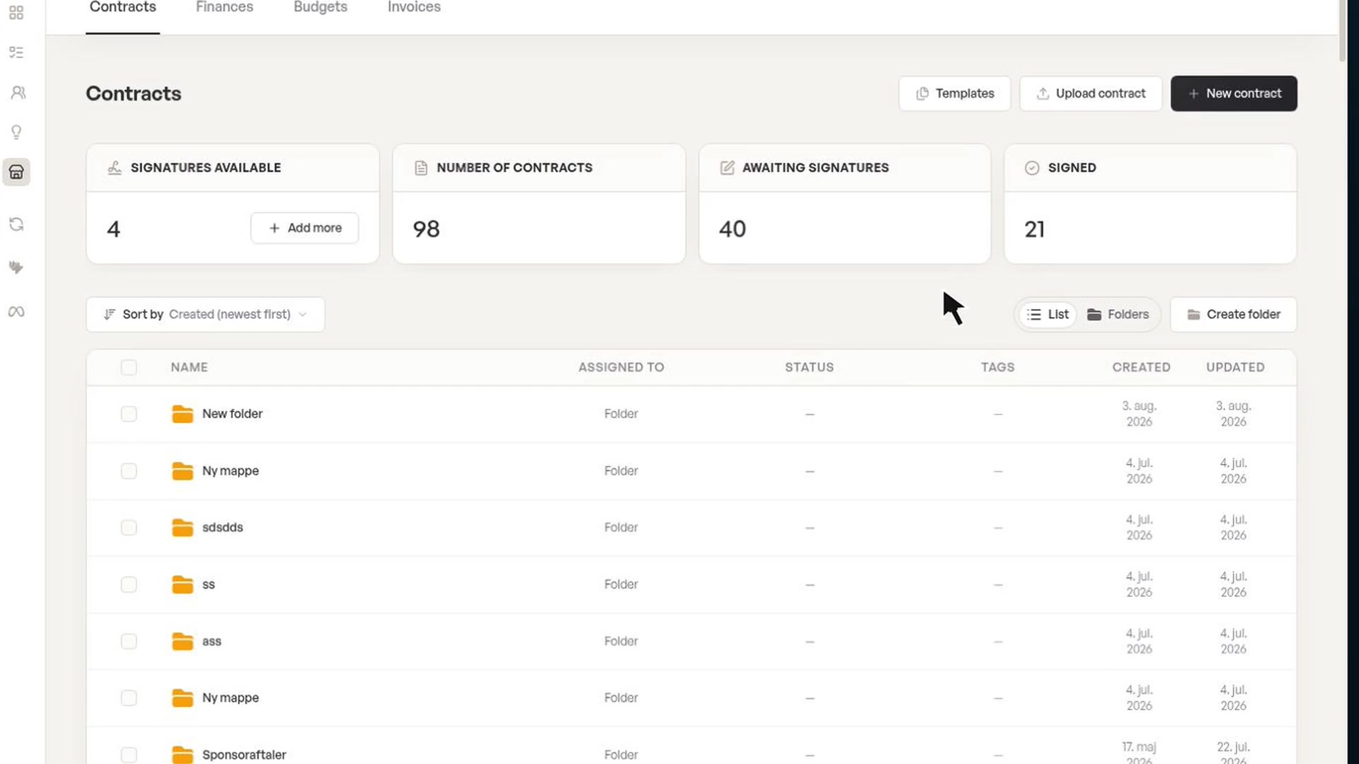 Product recording from Foundbase: Contract management and e-signature